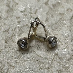 Napier/vintage silver crystal earrings